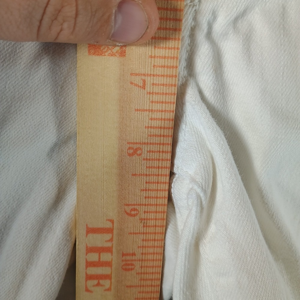 CJ by Cookie Johnson Jeans Women 8 29x30 White Mid Rise Pockets Logo Made In USA - Picture 10 of 12